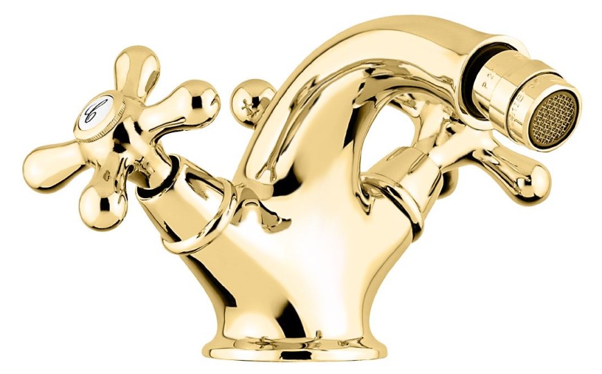 Emmevi Deco Classic, смеситель с донным клапаном для биде, цвет золото