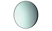 Gedy, круглое зеркало 60 см без подсветки с профилем из термопластика, цвет черный матовый