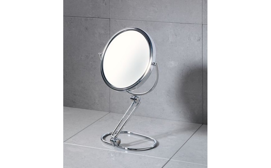 Gedy, настольное 2-х стороннее косметическое зеркало (5x), цвет хром