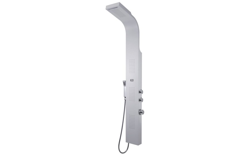 Gedy G-SPA 00, многофункциональная душевая панель с термостатом, цвет белый матовый