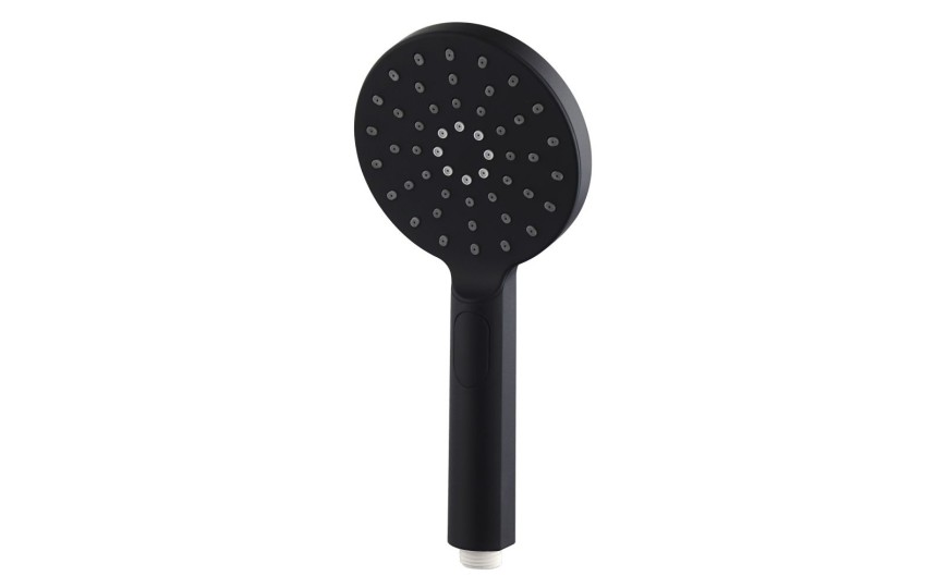 AQG, ручной душ антикальцевый NITE RD 120 мм, 2х режимный, цвет черный матовый