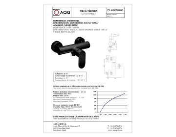 AQG Beta, однорычажный смеситель для душа без набора для душа, цвет черный матовый