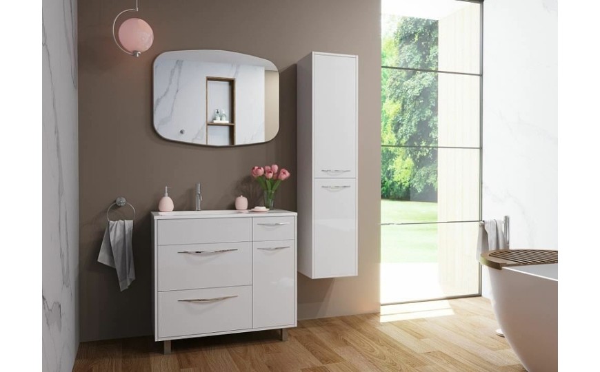 Комплект мебели для ванной комнаты напольный Эстет Barcelona 900х450, 3 ящика 1 дверь, левосторонний