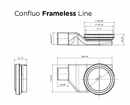 Душевой лоток Pestan Confluo Frameless Line 550 White Glass 13701212