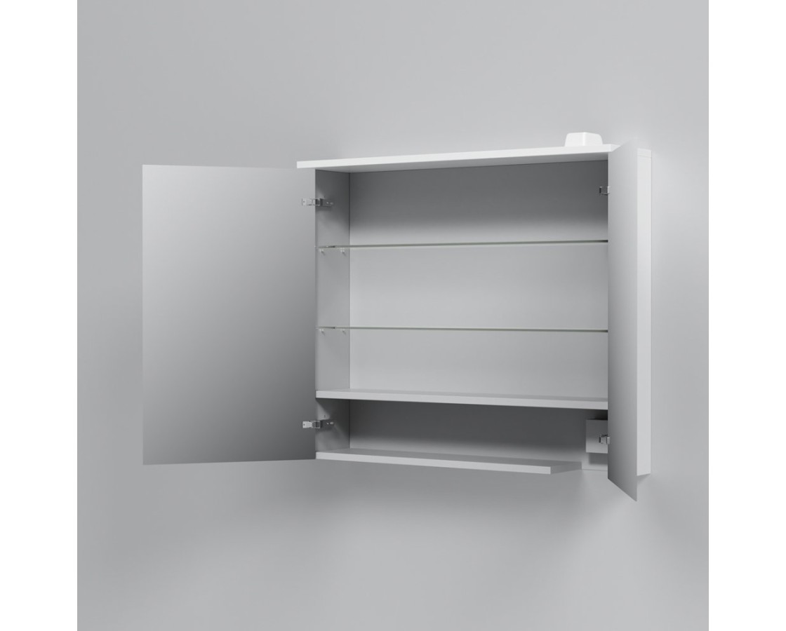 Шкаф зеркальный, AM.PM Spirit V2.0 80, 800x185x680, белый глянец, M70AMCX0801WG