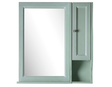 Зеркало ASB-Woodline Гранда 60 см, белый патина серебро, 11483