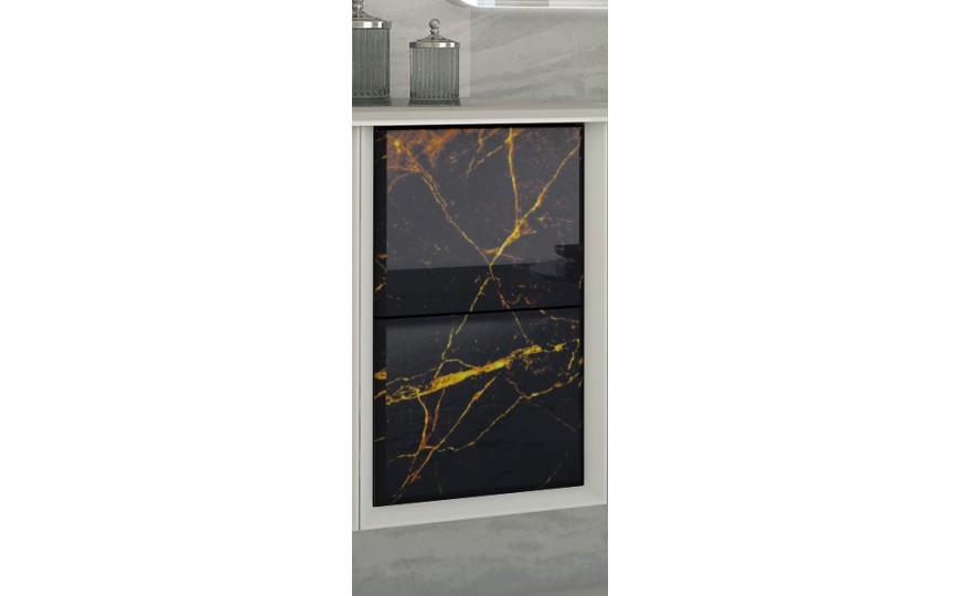 BELLAGIO Шкафчик подвесной, совместимый с базой под раковину Black&Gold Stone 54878