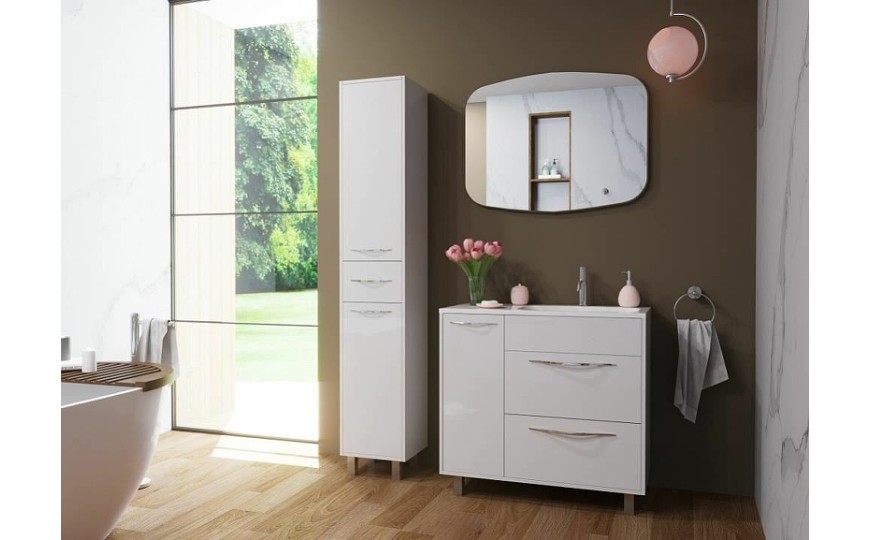 Комплект мебели для ванной комнаты напольный Эстет Barcelona 900х450, 2 ящика 1 дверь, правосторонний