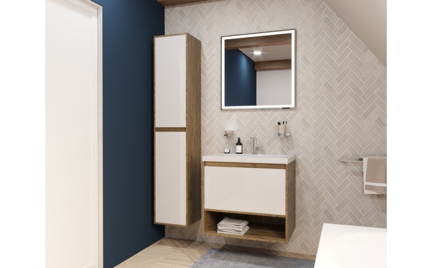 Комплект мебели для ванной комнаты подвесной Эстет Monaco Wood 600х476, 1 ящик