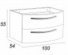 COMFORT База под раковину подвесная с двумя выдвижными ящиками, Grigio scuro, 100x54x55, 54482