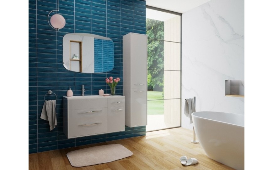 Комплект мебели для ванной комнаты подвесной Эстет Barcelona 900х450, 3 ящика 1 дверь, левосторонний