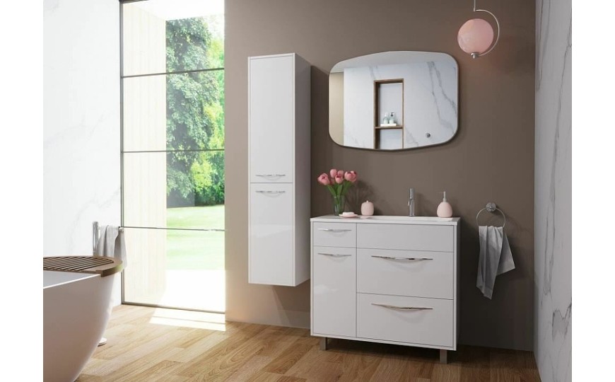 Комплект мебели для ванной комнаты напольный Эстет Barcelona 900х450, 3 ящика 1 дверь, правосторонний