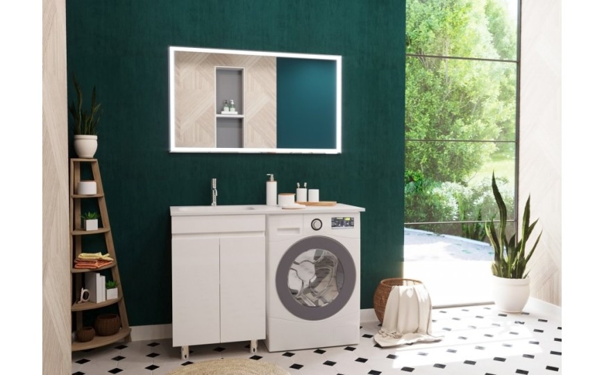 Комплект мебели для ванной комнаты напольный Эстет Barcelona Luxe 1200х482, левосторонний