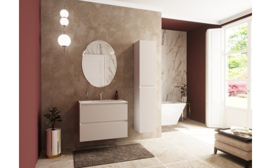 Комплект мебели для ванной комнаты подвесной Эстет Malta 800х470, 2 ящика