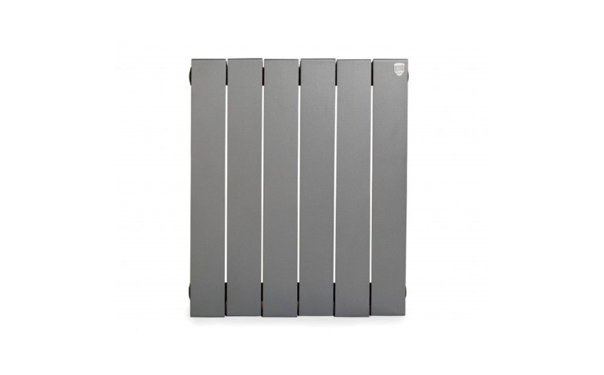 Секционный биметаллический радиатор Royal Thermo PianoForte 500, Silver Satin, количество секций 6