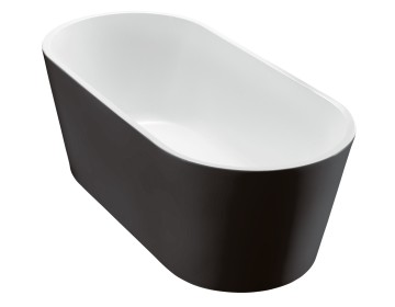 Акриловая ванна без перелива BELBAGNO BB71-1700-NERO-W0, 1700x800x600